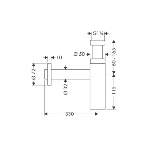 Сифон для раковины Hansgrohe Flowstar S черный 52105670